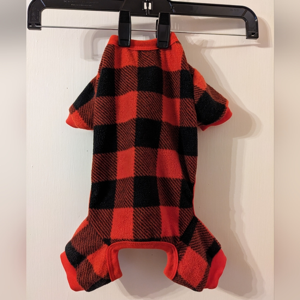 Red and Black Buffalo Plaid Dog Sweater